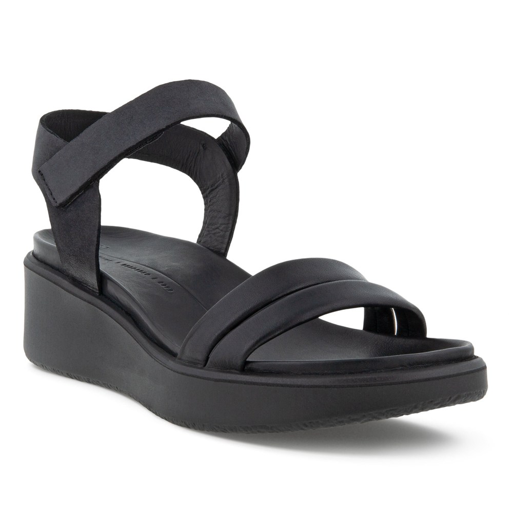 Sandalias Mujer - ECCO Flowt Lx Wedge - Negros - VRC628051